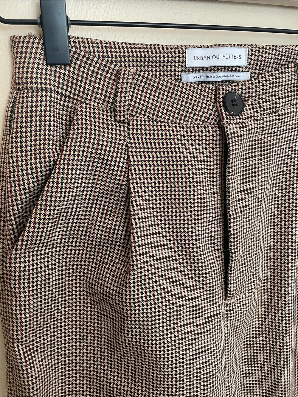 Houndstooth Pleated Trousers